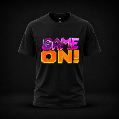 'Game On' T-shirt - Black