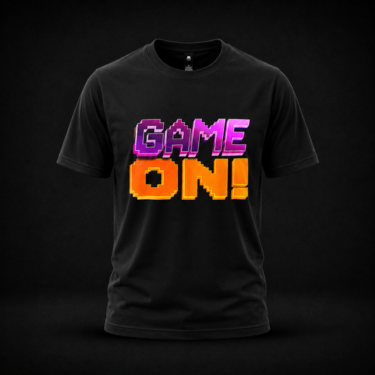 'Game On' T-shirt - Black