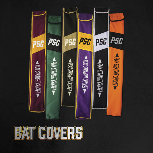 Cricket Bat Covers on a black background